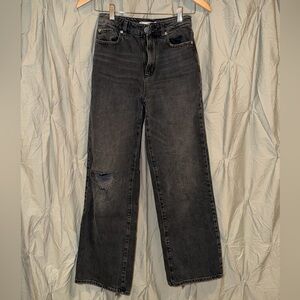 GARAGE DENIM Black Ripped Jeans